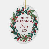 Mijn eerste Kerstmis als jaar van Nana Keramisch Ornament (Rechts)