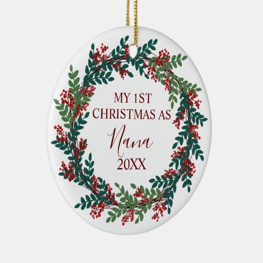 Mijn eerste Kerstmis als jaar van Nana Keramisch Ornament (Rechts)