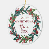 Mijn eerste Kerstmis als jaar van Nana Keramisch Ornament (Links)