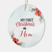 Mijn eerste Kerstmis als mam aanpassen Keramisch Ornament (Links)