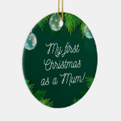 Mijn eerste Kerstmis als moeder. Keramisch Ornament (Rechts)