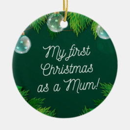 Mijn eerste Kerstmis als moeder. Keramisch Ornament