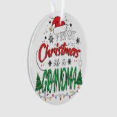 Mijn eerste Kerstmis als oma Funny New Grandma Ornament (voorkant)