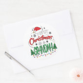Mijn eerste Kerstmis als oma Funny New Grandma Ronde Sticker (Envelop)