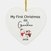 Mijn eerste Kerstmis als Oma gepersonaliseerde fot Keramisch Ornament (Voorkant)