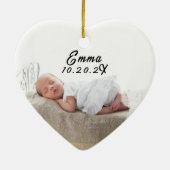 Mijn eerste Kerstmis als Oma gepersonaliseerde fot Keramisch Ornament (Achterkant)