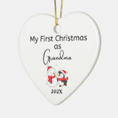 Mijn eerste Kerstmis als Oma gepersonaliseerde fot Keramisch Ornament (Links)