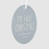Mijn eerste Kerstmis als oma persoonlijke foto Ornament (voorkant)