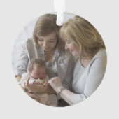 Mijn eerste Kerstmis als oma persoonlijke foto Ornament (achterkant)