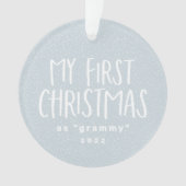 Mijn eerste Kerstmis als oma persoonlijke foto Ornament (voorkant)