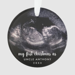 Mijn eerste Kerstmis als Oom Ultrasound Foto Ornament