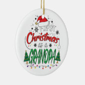 Mijn eerste Kerstmis als opa Funny New opa Keramisch Ornament (Rechts)