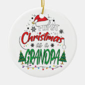 Mijn eerste Kerstmis als opa Funny New opa Keramisch Ornament (Voorkant)