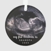 Mijn eerste Kerstmis als opa Ultrasound Foto Ornament (achterkant)