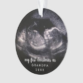 Mijn eerste Kerstmis als opa Ultrasound Foto Ornament (voorkant)