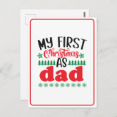 Mijn eerste Kerstmis als pa Briefkaart (Voorkant / Achterkant)