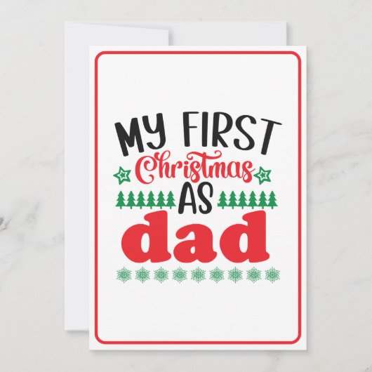 Mijn eerste Kerstmis als pa Kaart (Voorkant)