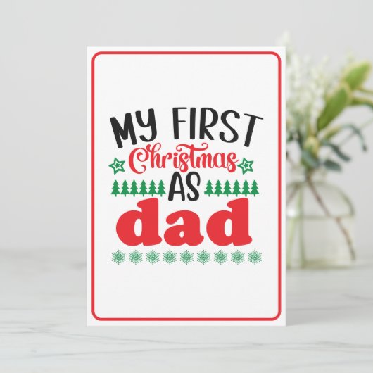 Mijn eerste Kerstmis als pa Kaart (Staand voorkant)