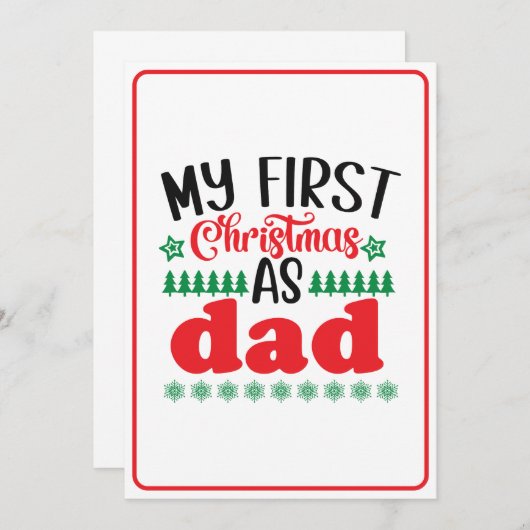 Mijn eerste Kerstmis als pa Kaart (Voorkant / Achterkant)