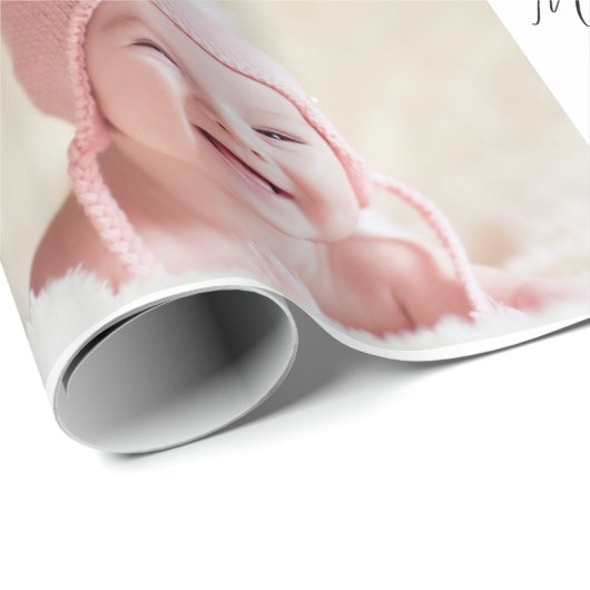 Mijn eerste Kerstmis als tante Photo Collage Trees Cadeaupapier (Rol Hoek)