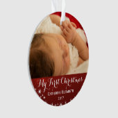Mijn eerste Kerstmis - Baby eerste kerstfoto Ornament (voorkant)