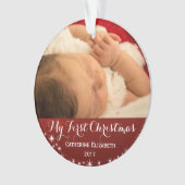 Mijn eerste Kerstmis - Baby eerste kerstfoto Ornament (voorkant)