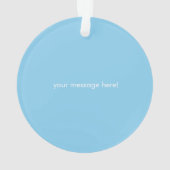 Mijn eerste Kerstmis - babyblauw | Voeg je foto to Ornament (achterkant)