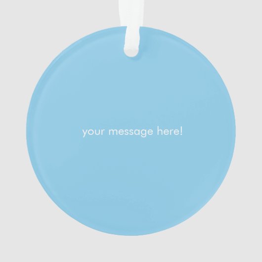 Mijn eerste Kerstmis - babyblauw | Voeg je foto to Ornament (achterkant)