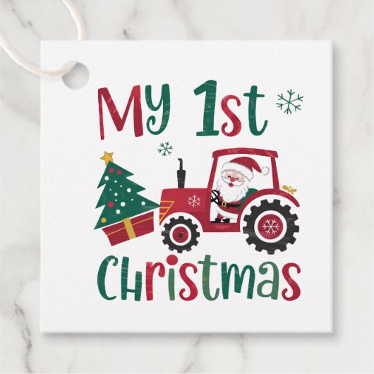 Mijn eerste Kerstmis Bedankjes Labels (Voorkant)