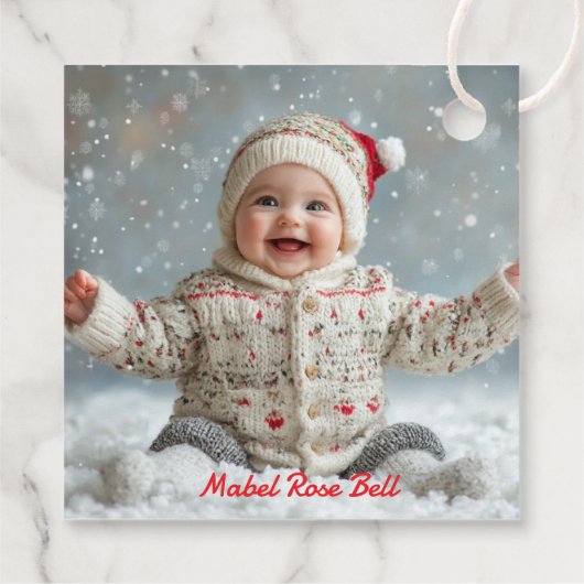 Mijn eerste Kerstmis Bedankjes Labels (Achterkant)