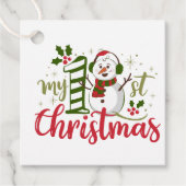 Mijn eerste Kerstmis Bedankjes Labels (Voorkant)