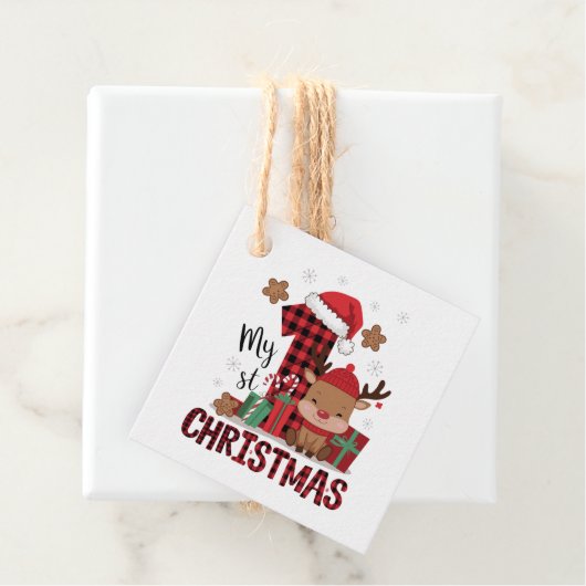 Mijn eerste Kerstmis Bedankjes Labels (In situ)