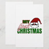 Mijn eerste Kerstmis Briefpapier (Voorkant / Achterkant)