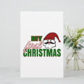 Mijn eerste Kerstmis Briefpapier (Staand voorkant)