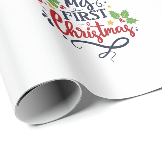 Mijn eerste Kerstmis Cadeaupapier (Rol Hoek)