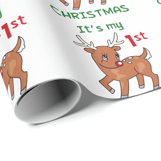 Mijn eerste Kerstmis Cadeaupapier (Rol Hoek)