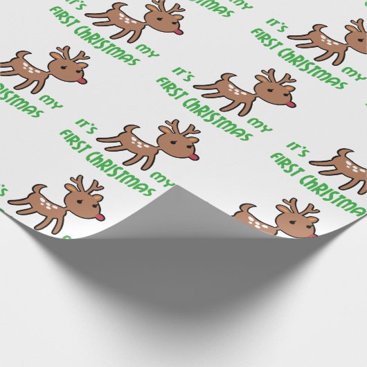 Mijn eerste Kerstmis Cadeaupapier (Hoek)