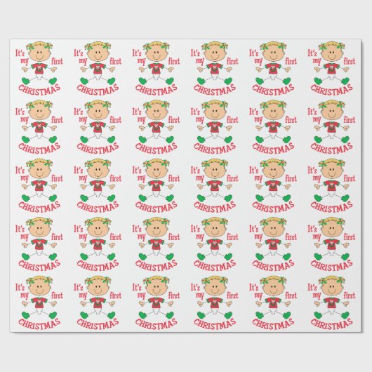 Mijn eerste Kerstmis Cadeaupapier (Vlak)