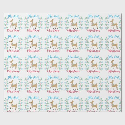 Mijn eerste Kerstmis Cadeaupapier (Vlak)