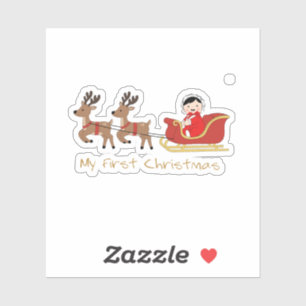 Mijn eerste kerstmis – Cute baby sticker