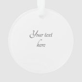 Mijn eerste Kerstmis Fotonaam Glitter Custom Ornament (achterkant)