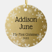Mijn eerste Kerstmis, Gold Photo Keepomwille Keramisch Ornament (Voorkant)