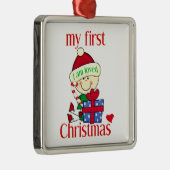 Mijn eerste Kerstmis... ik ben dol op Metalen Ornament (Rechts)
