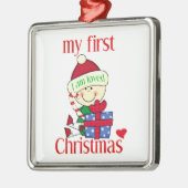 Mijn eerste Kerstmis... ik ben dol op Metalen Ornament (Links)