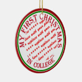 Mijn eerste Kerstmis in College Foto Lijst Keramisch Ornament (Rechts)