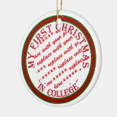 Mijn eerste Kerstmis in College Foto Lijst Sjabloo Keramisch Ornament (Links)