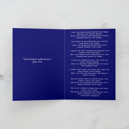 Mijn eerste Kerstmis in de Hemel Blauwe Snowflake Feestdagen Kaart (Binnen)