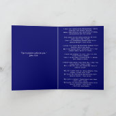 Mijn eerste Kerstmis in de Hemel Blauwe Snowflake Feestdagen Kaart (Binnen)