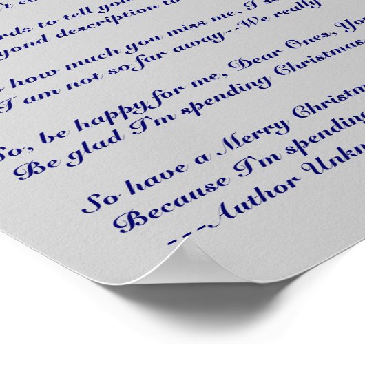 Mijn eerste Kerstmis in de hemel Poster (Hoek)