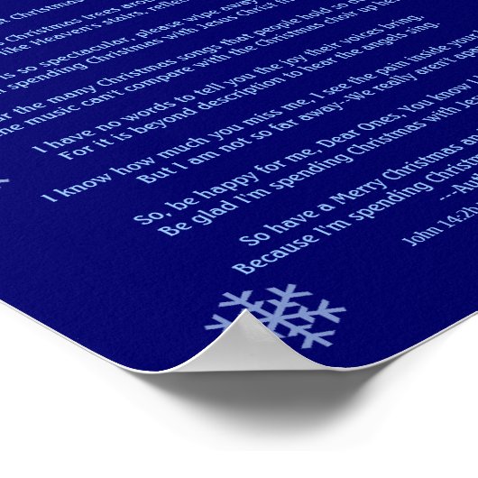 Mijn eerste Kerstmis in de hemel Poster (Hoek)